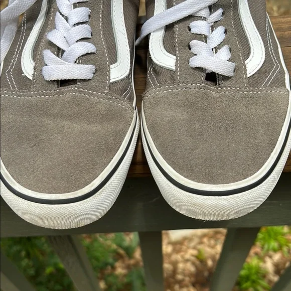 Vans Gray and White Old Skool Sneakers - Picture 6 of 6